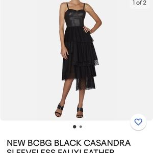 BCBG LEATHER BUSTIER DRESS SIZE 4